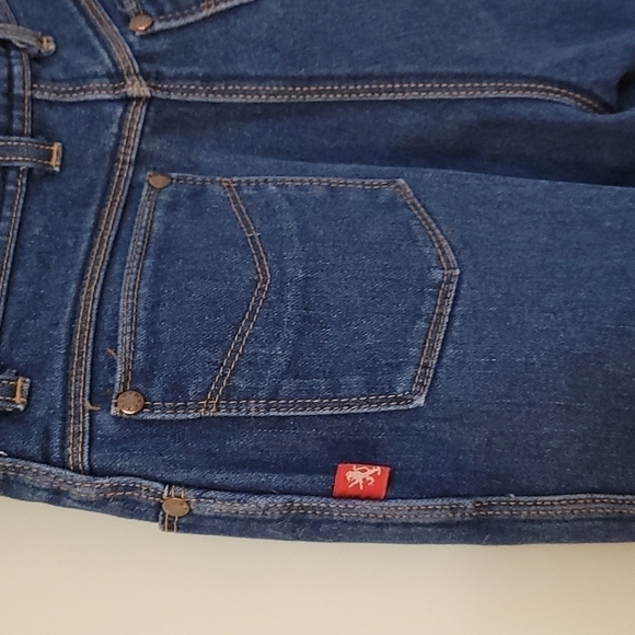 Vtg BRAXTON 1980s Junior High Rise Stretch Blue Denim Ankle Jeans Size 0 - 2 - Picture 5 of 11